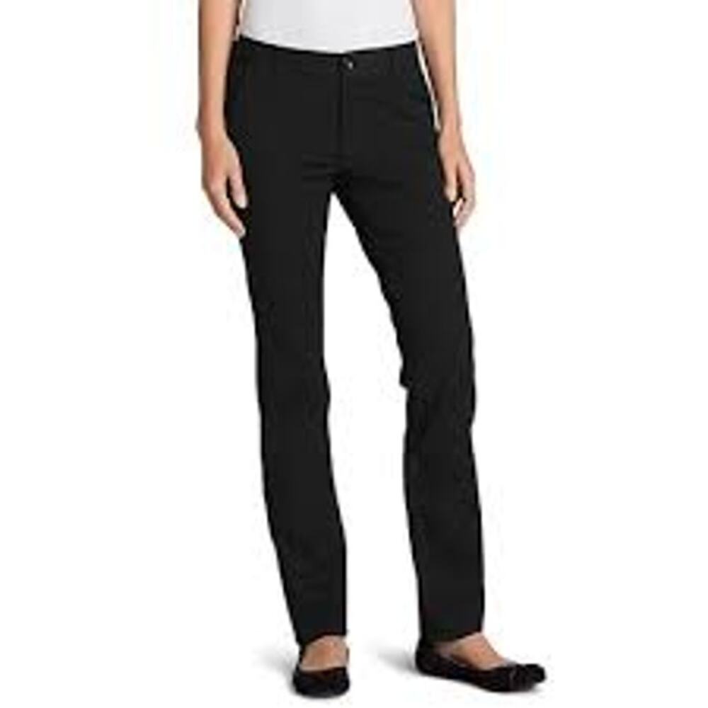 Eddie Bauer Slightly Curvy Trouser Womens Size 8 Black NWT NEW